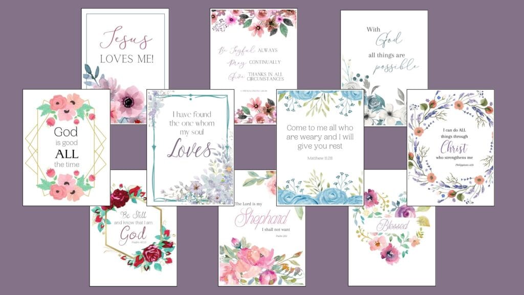 Printable Bible Verses for Encouragement mockup