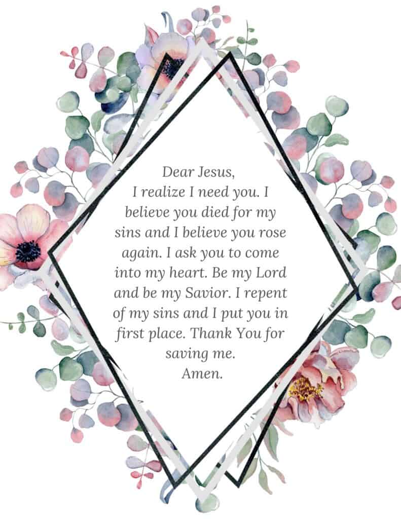 Salvation Prayer Printable