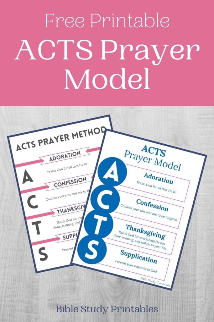 ACTS Prayer Model mockup