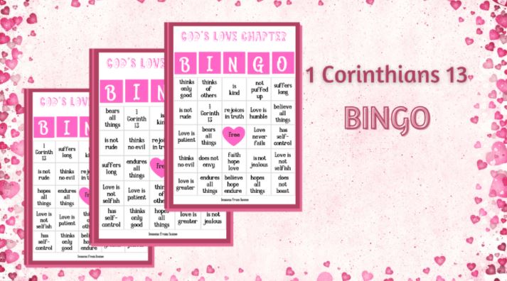 Gods Love Bible Bingo mockup