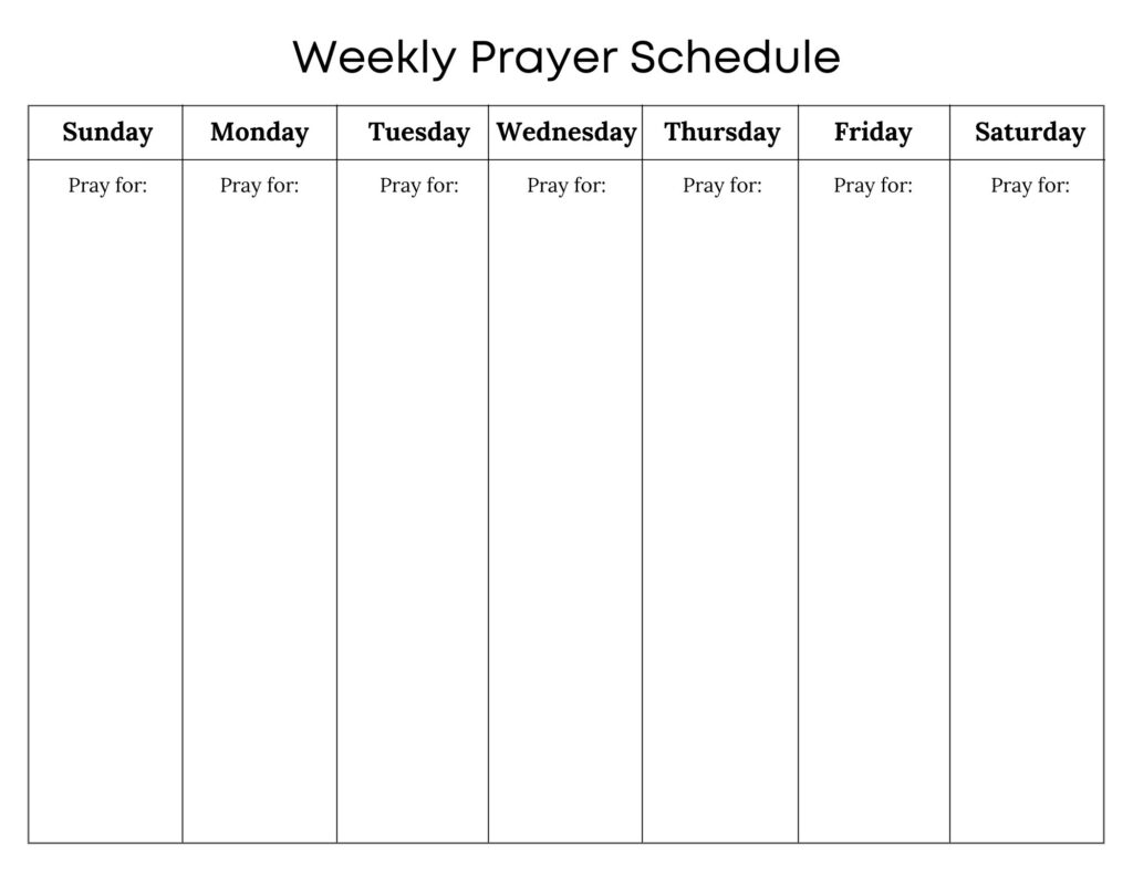 What to Pray Printable Monthly Prayer Calendars