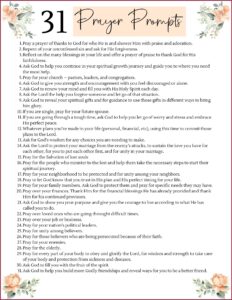 Prayer Prompts to Pray Over Everything (Plus Free Printable)