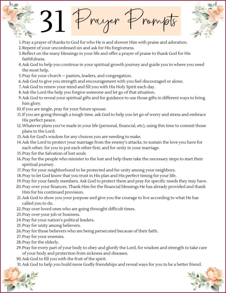 31 Prayer Prompts pdf