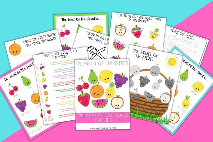 Free Fruit of the Spirit Printable Activity Pack mockup