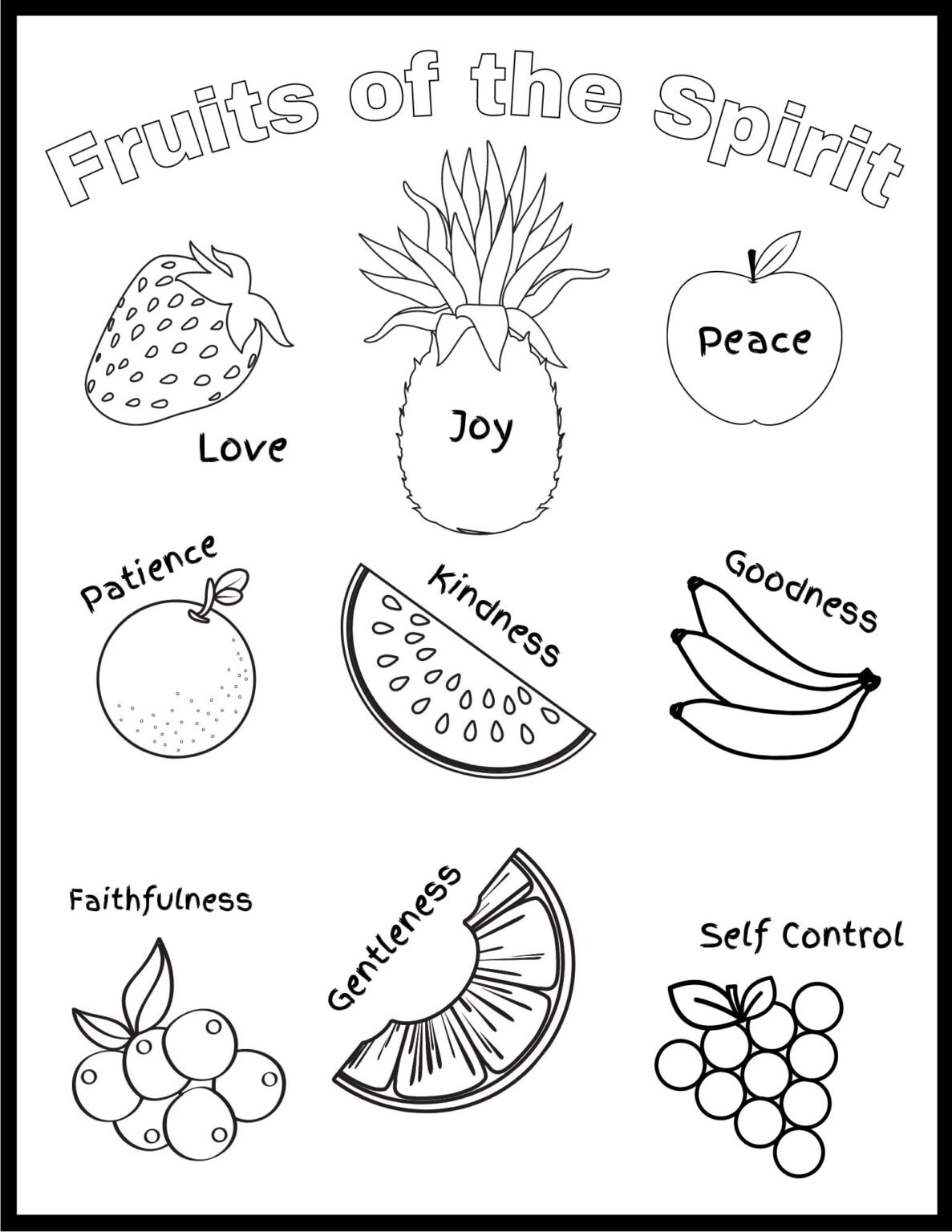 Free Fruit of the Spirit Printables