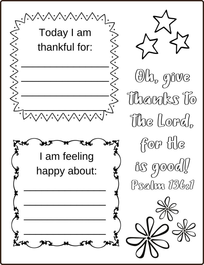 Printable Gratitude Journal with Kids Journal Prompts