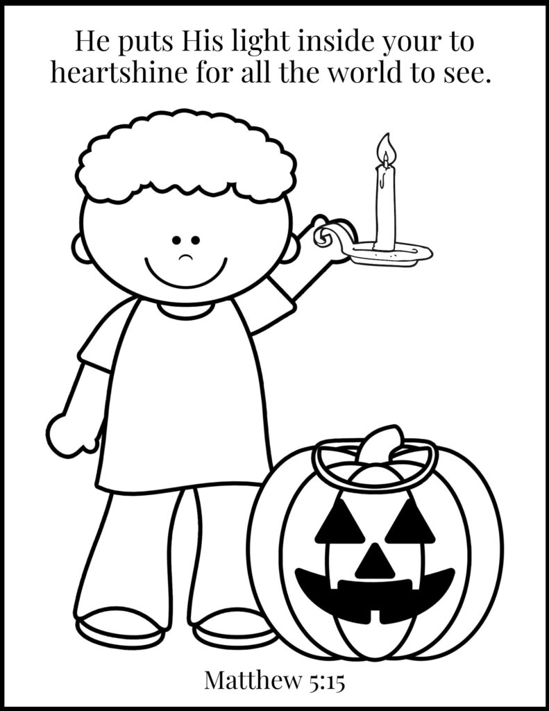 Christian Halloween Coloring Page