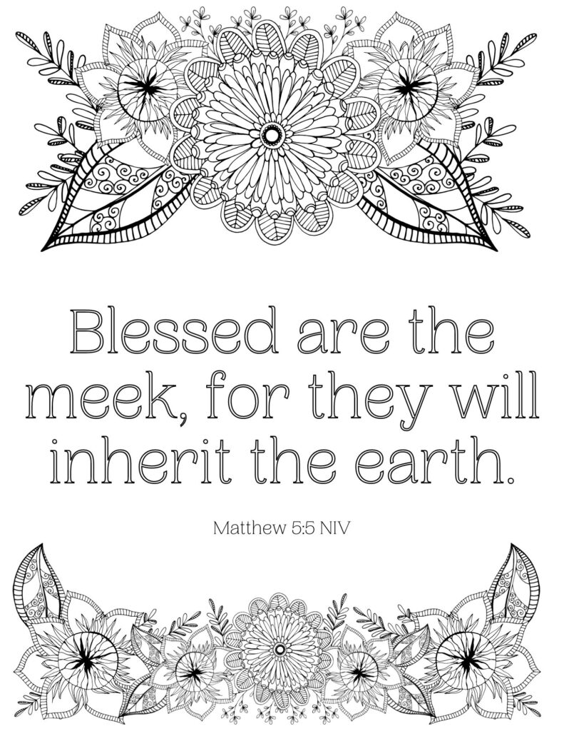 beatitudes for children coloring pages