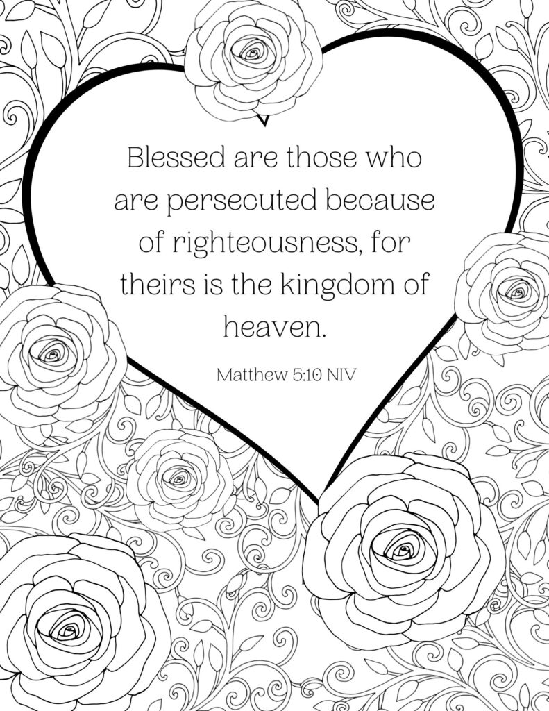 beatitudes for children coloring pages