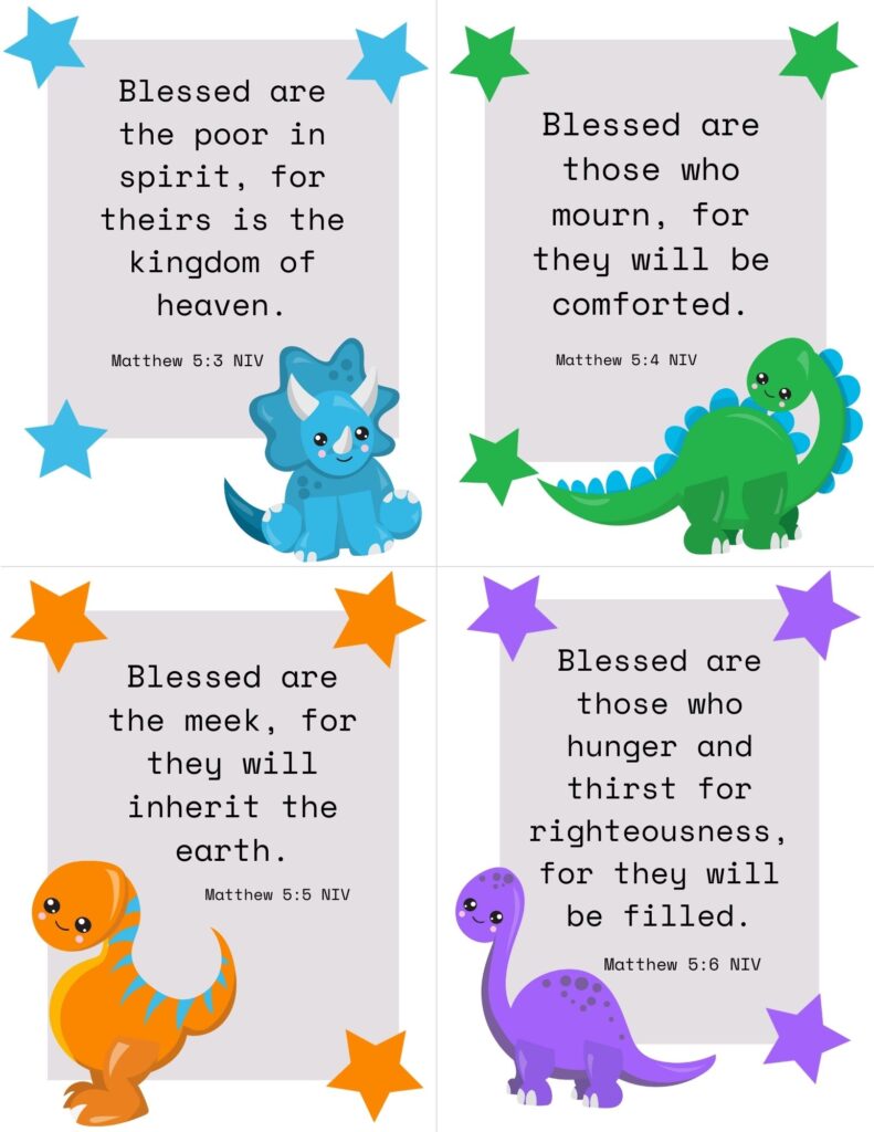 Printable Beatitudes for Kids