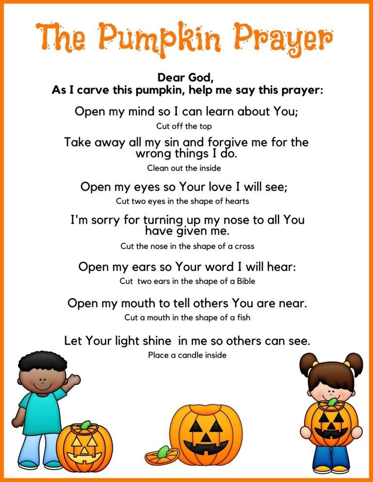 The Best Pumpkin Prayer Printables and Activities