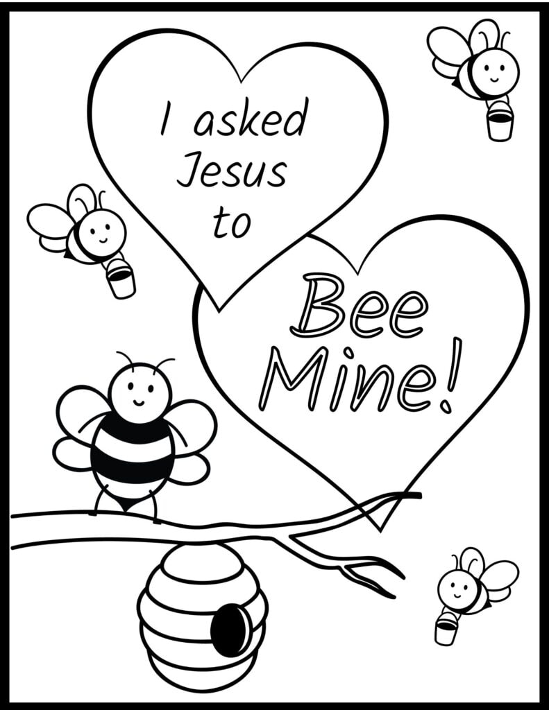 Jesus Bee Mine Coloring Page