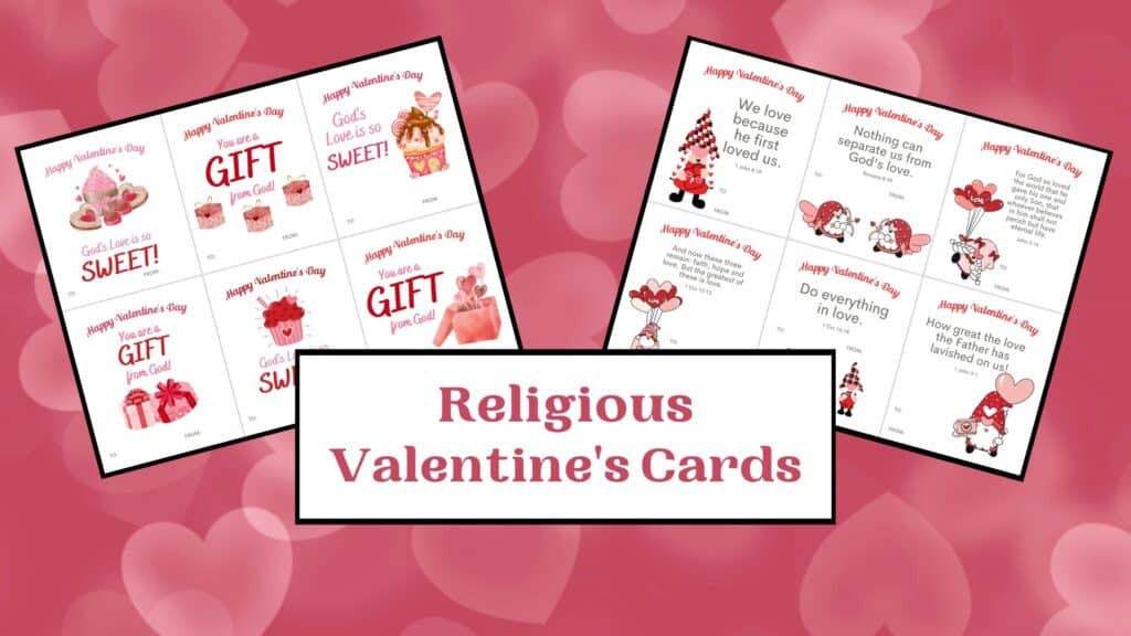 Religious Valentines Day Printables Mockup