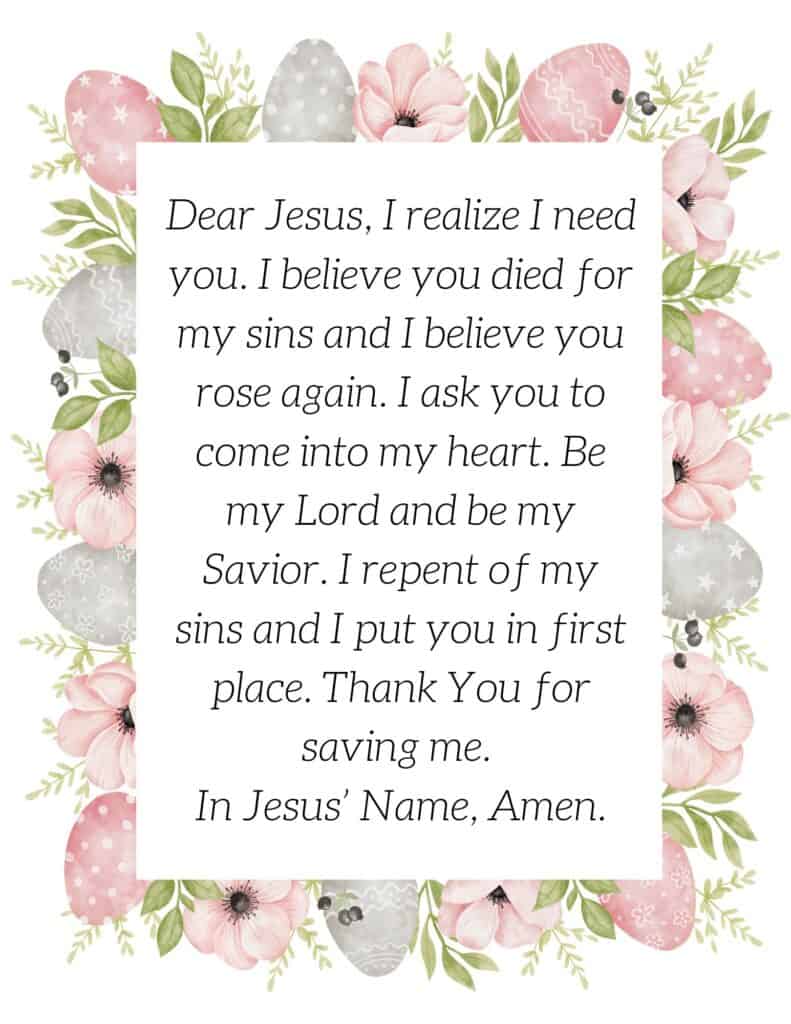 The Salvation Prayer Plus Free Printable Bible Study Printables