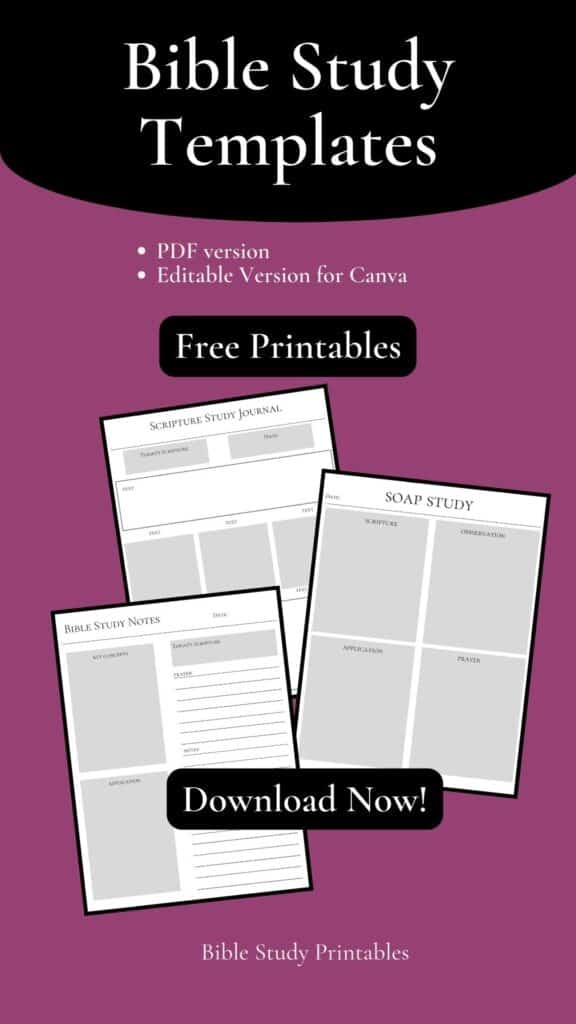 Free Bible Study Templates