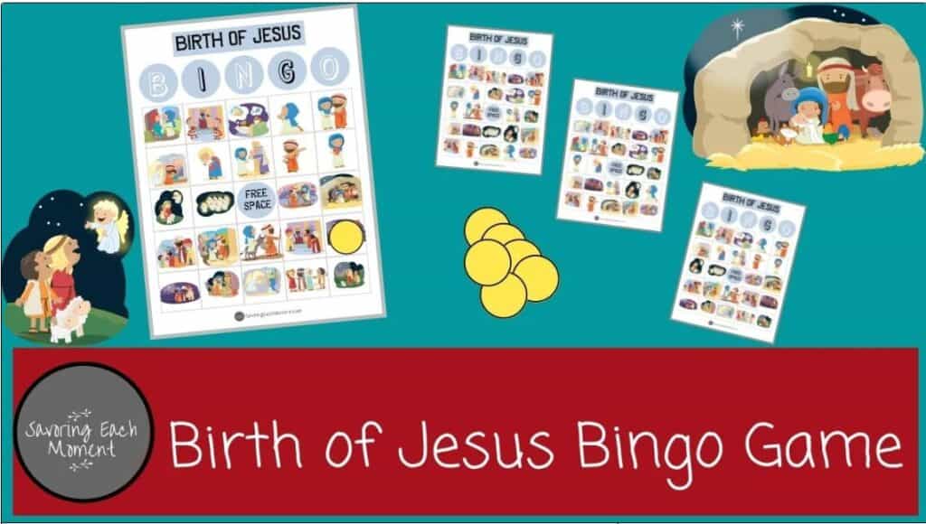 Birth of Jesus Bingo Game mockup