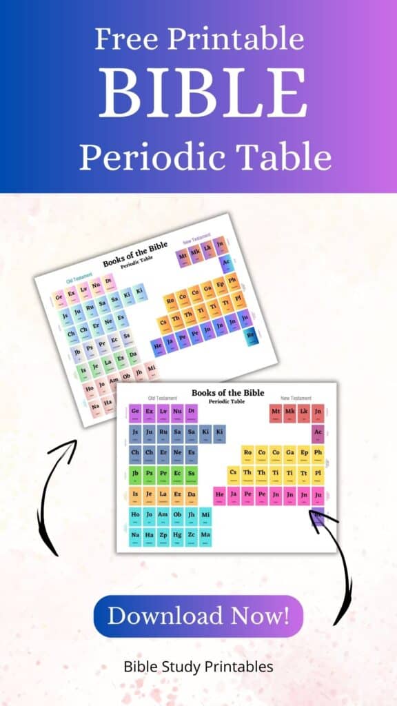 Free Printable Bible Periodic Table