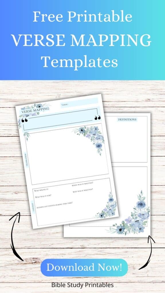 Free Printable Bible Verse Mapping Templates
