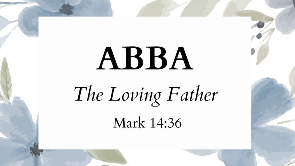 Hebrew Name of God Abba