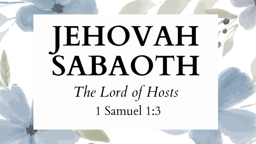 Hebrew Name of God Jehovah Sabaoth