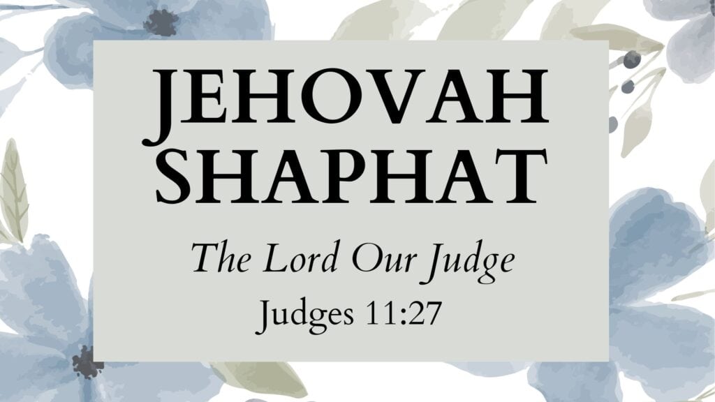 Hebrew Name of God Jehovah Shaphat