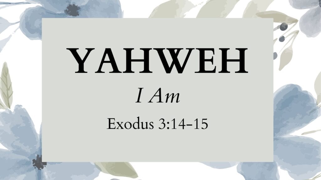 Hebrew Name of God Yahweh