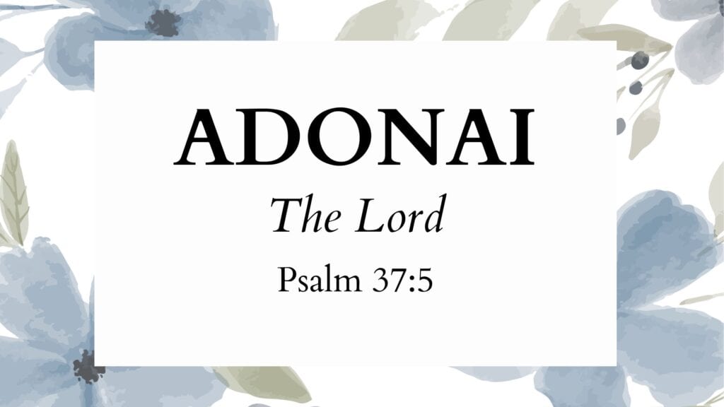 Hebrew name of God Adonai