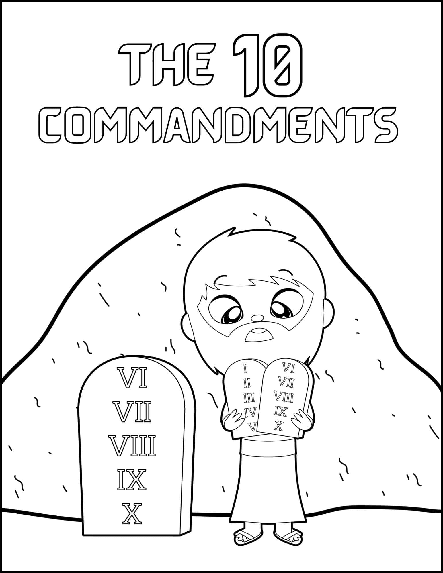 10 Commandments Coloring Pages 10 Commandments Coloring Pages