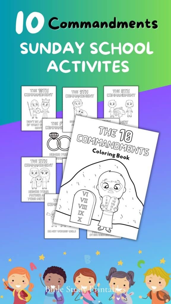 10 Commandments Coloring Pages Pinterest Pin image