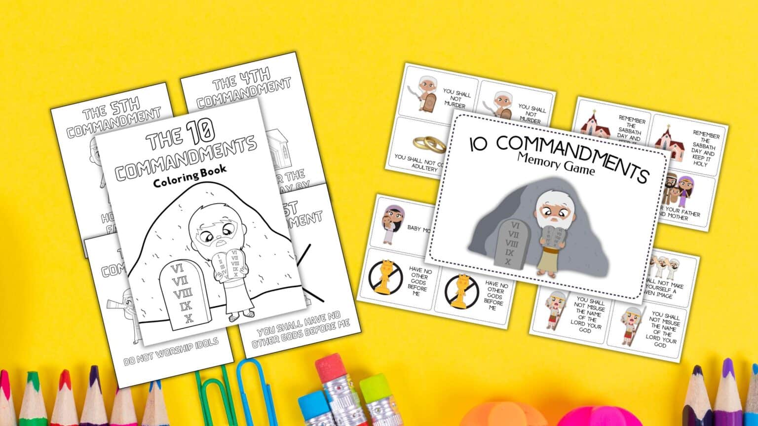 Free Printable 10 Commandments Activities for Kids