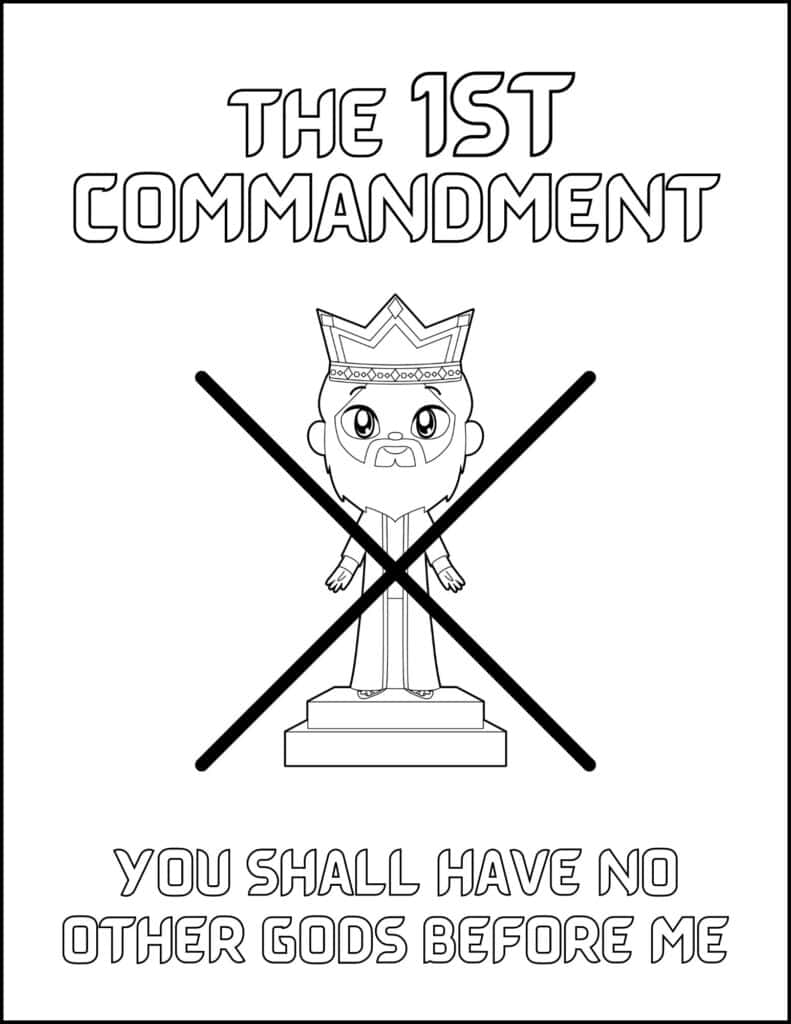 1st Commandment coloring page