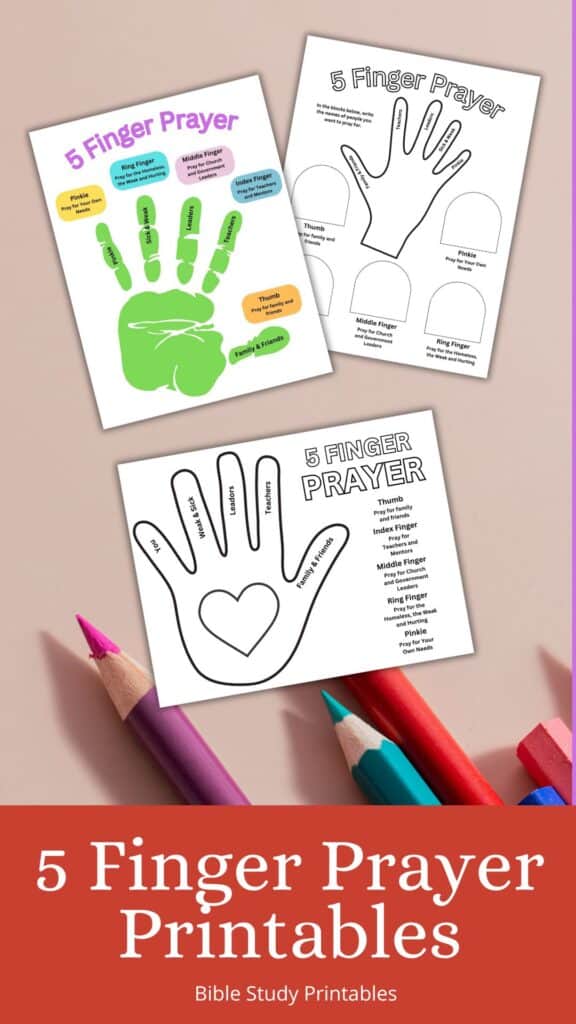 The Five Finger Prayer Method  Free Printables Included! - Sincerely,  Kristi