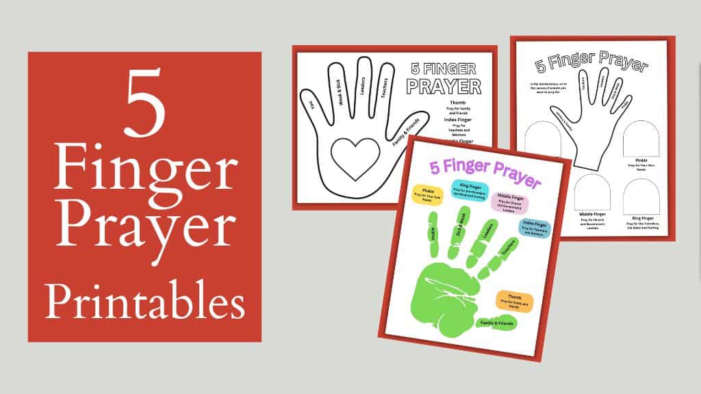 5 Finger Prayer Printables Mockup