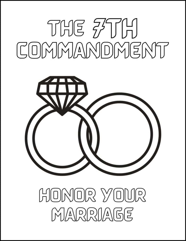 7th Commandment coloring page