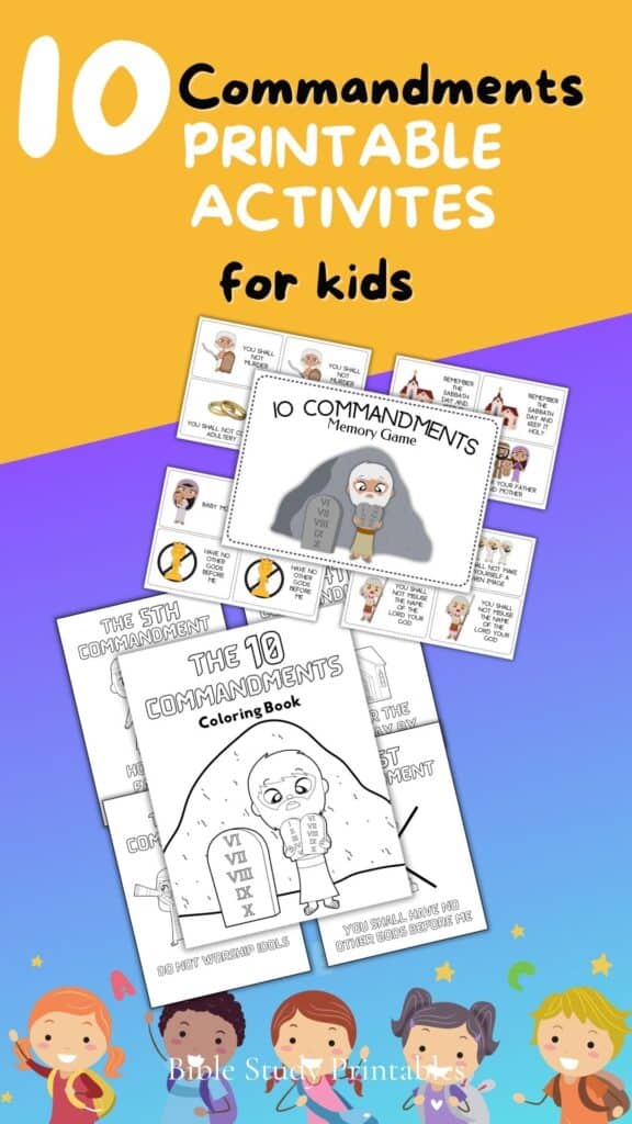 Free Printable 10 Commandments Activities for Kids