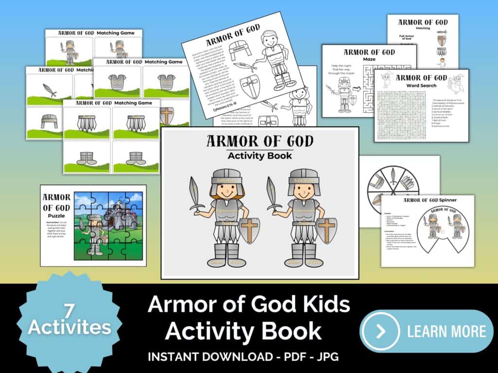 Printable Armor of God Activity Book mockup