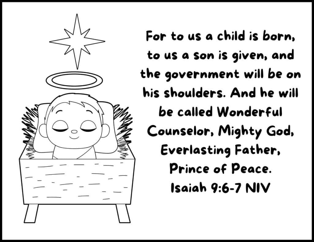 Christmas Bible coloring pages
