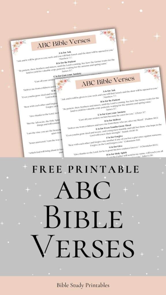 ABC Bible Verse Printables