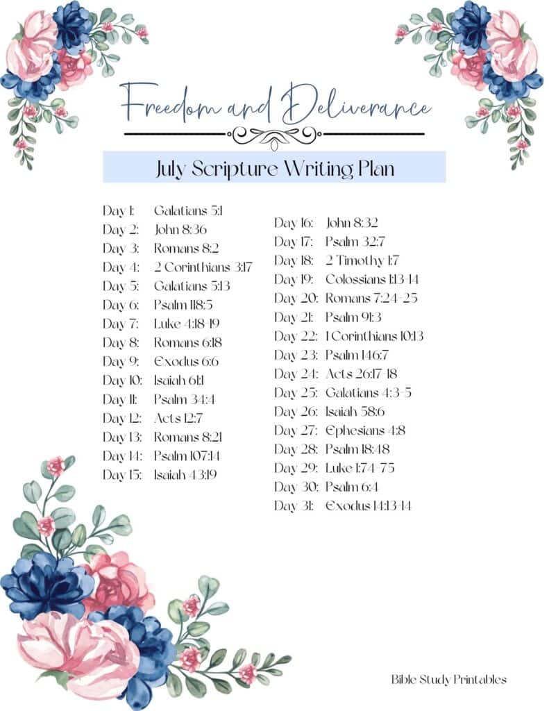 Free Printable Scripture Writing Plans Free Printable Scripture Writing Plans